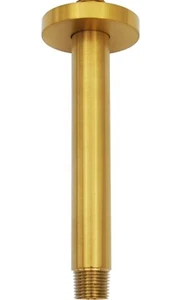 Shower Arm and O-Ring Flange, 6 inch, Solid Brass, Round - Picture 1 of 5