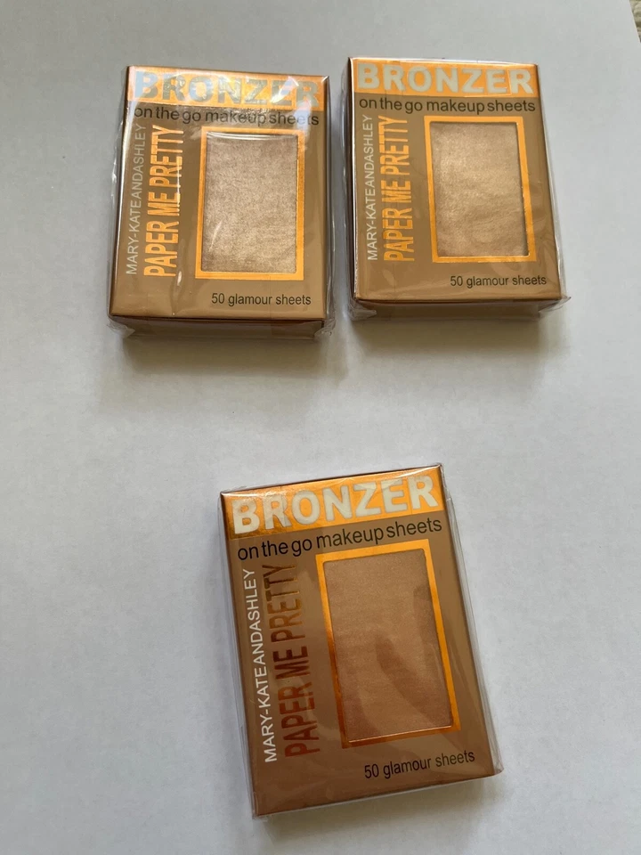 NEW Lot of 3 Mary Kate And Ashley Paper Me Pretty Bronzer Sheets  - Image 1 of 1
