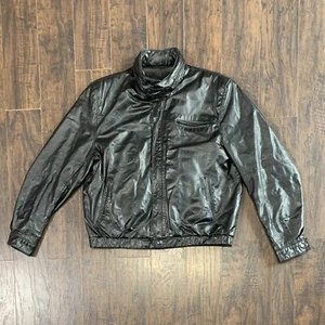 Berman's 100% Leather Bomber Jacket Motorcycle Removable Lining Zip Hood Riding - Picture 1 of 14