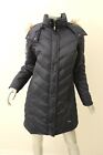 KENETH COLE REACTION Navy Blue Quilted Hooded Coat S 