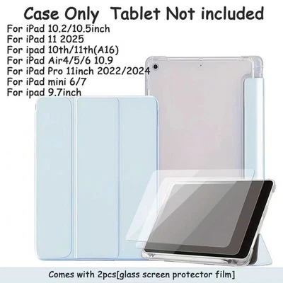 Funda Silicona Tablet para Varios Modelos de iPad con [Protector Pantalla Cristal] Foto 1 de 4