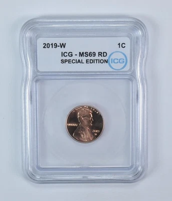 Centavo Lincoln Shield 2019-W edición especial MS69 RD ICG Foto 1 de 4