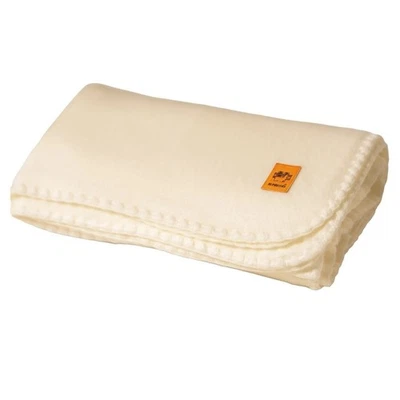 Queen Size Handmade Alpaca Blanket Baby Alpaca Blanket Alpaca Wool Blanket White - Image 1 of 4