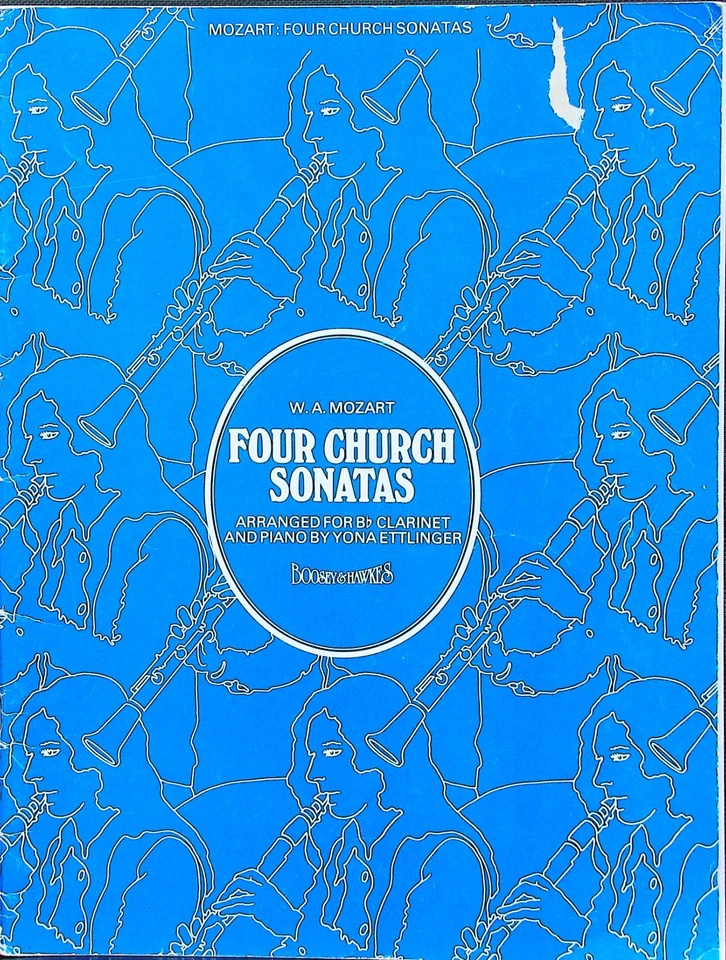 Mozart Four Church Sonatas Arranged for B fkat clarinet - Image 1 of 1