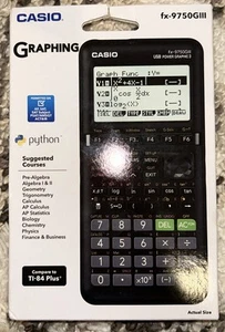 Casio FX-9750GIII Calculadora Gráfica Pitón y Pantalla de Libro de Texto Natural (9546) - Imagen 1 de 2