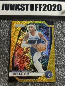 2024-25 Prizm Jaden McDaniels /10 Gold Shimmer FOTL SSP rare Holo #175 - Picture 1 of 5