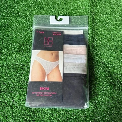 No Boundaries NOBO 6 Pack Soft Stretch Bikini Underwear Panties Size XS NEW - Image 1 of 4