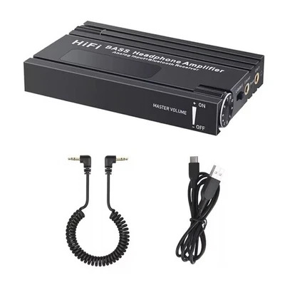 16-600Ω HIFI Headphone Amplifier Portable Earphone AMP 3.5mm w/ Audio USB Cable - Image 1 of 4