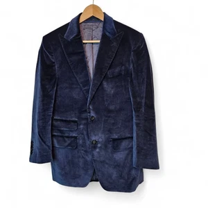 Suitsupply giacca da pranzo uomo velluto misto cashmere pizzo risvolto Washington taglia 38 - Foto 1 di 18