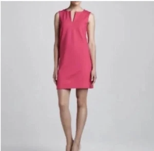 Vestido Kate Spade New York Ponte Shift 8 Rosa Caliente Cremallera Fiesta Evento - Imagen 1 de 13