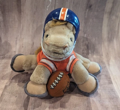 Vintage Denver Broncos NFL Huddles Mascot Horse 1983 Plush Cover