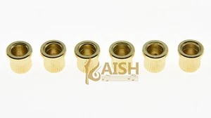 6 Pcs Gold String Thru Body 5/16" String Ferrules fits American Telecaster - Picture 1 of 4