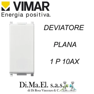 DEVIATORE VIMAR PLANA 14004 1P 10 AX BIANCO - Foto 1 di 5