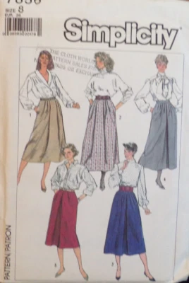 Simplicity Sewing Pattern 7856 Misses Skirts Two Lengths Variations Size 8 UNCUT - Image 1 of 4