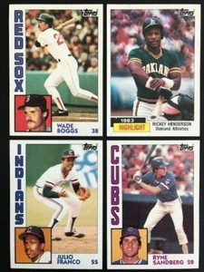 1984 Topps Baseball Cards Complete Your Set Pick a Player You Pick #1-250 ($.99)