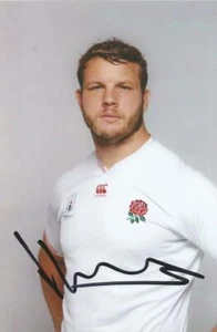 ENGLAND & HARLEQUINS RUGBY UNION: JOE LAUNCHBURY SIGNED 6x4 WORLD CUP PHOTO+COA - Picture 1 of 1