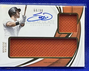 2019 Panini Immaculate Doubles /99 Steven Duggar #D-SD Rookie Auto RC - Picture 1 of 2