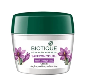 BIOTIQUE Advanced Ayurveda Saffron Youth Anti Ageing Cream All Skin Types 175 gm - Picture 1 of 3