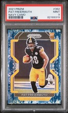 2021 Panini Prizm Pat Freiermuth Navy Camo Rookie RC 6/25 PSA 9 MINT Steelers