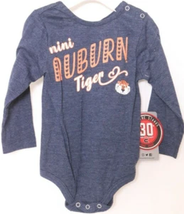 NEW Auburn University Tigers AU Colosseum SS Navy Shirt One Piece Infant 6-12 - Picture 1 of 10