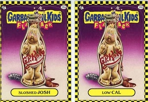 Garbage Pail Kids Flashback 1 SLOSHED JOSH & LOW CAL 26A/B Base Set Stickers - Picture 1 of 1