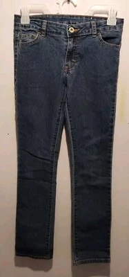Faded Glory Girls' Size 10 Blue Straight Jeans Adjustable Waist Excellent Cond.  - Image 1 of 4
