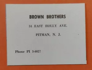 1953 Brown Brothers Werbung Glassboro, New Jersey - Bild 1 von 1
