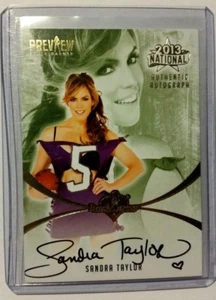 Sandra Taylor 2013 Bench Warmer Preview The National Gold Foil Autograhed card - Picture 1 of 3