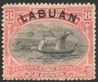 Labuan 1894 96 8C Rose Red Perf 1312 14 Sg 68A Mounted Mint V38265