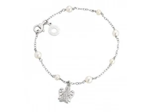 BRACCIALE DI PERLE ANGELI ROBERTO GIANNOTTI IN ARGENTO 925 E ZIRCONI GIA177 - Foto 1 di 1