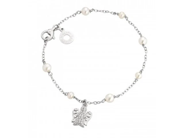 Bracciale di Perle Angeli Roberto Giannotti in Argento 925 e Zirconi GIA177 - Immagine 1 di 1