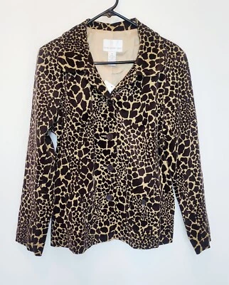 NWT Susan Graver Blazer Jacket Animal Print Women's MEDIUM - Image 1 of 4