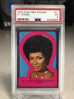 1979 Star Trek Sticker Lt Uhura #11 - PSA 5 - Image 1 of 2