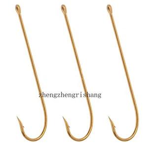 100pcs Extra Long Shank Light Wire Aberdeen Glod Hook  Live Bait Hook Freshwater - Picture 1 of 19