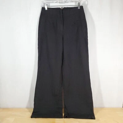 PESERICO Sz 40 (US 4) 100% Fleece Wool Trouser Pants Wide Minimalist Relaxed - Image 1 of 4