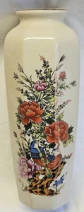 Vintage 10.5" Japanese Porcelain Ware Hand Painted Vase Lita Xú Ling Kelley - Picture 1 of 23