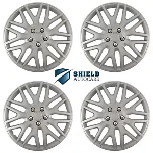 Wheel Trims 16" Hub Caps Dakar NC Plastic Covers Set of 4 Silver Fit R16 - Picture 1 of 3