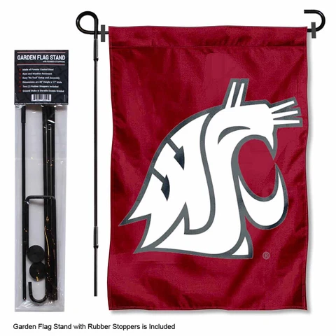 Washington State University Garden Flag and Stand Pole Kit Cover