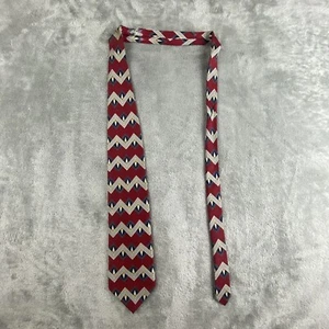 Corbata Brandini Le Collezioni Roja Geométrica 100% Seda Hecha en EE. UU. Trabajo de Oficina - Imagen 1 de 8