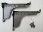 Pair Of 6" J Duckett & Son Lipped Cast Iron Vintage Shelf Bracket Wall Mounted