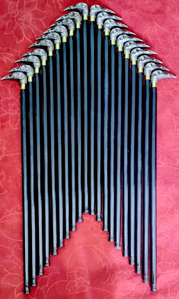 Lote De 20 Piezas Bastón Calavera Cuervo Fácil De Sostener Bastón Protección Personal Foto 1 de 4