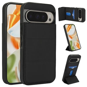 Funda de cuero con soporte a prueba de golpes para Google Pixel 9 Pro XL 9A 8 Pro con soporte para tarjeta - Imagen 1 de 14