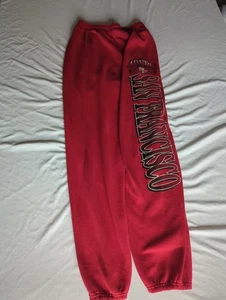 Vintage 90s Trench San Francisco 49ers Red Casual Sweatpants Size L See Desc - Bild 1 von 12
