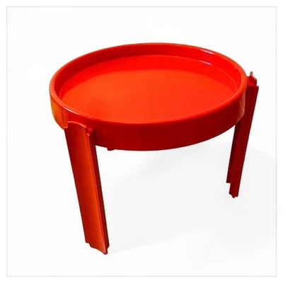 Mesa de centro vintage de la era espacial real años 70 ABS naranja Foto 1 de 4