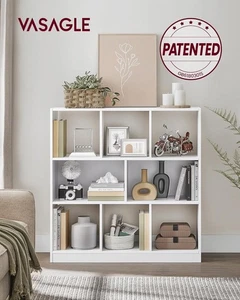 VASAGLE LBC52WT Bücherregal Standregal 8 offene Regale horizontale Seite weiß - Bild 1 von 8
