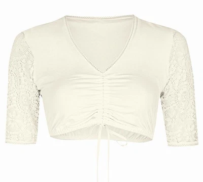 Nina von C Damen Dirndlbluse halbarm Spitze Trachtenmode 83463893 - Bild 1 von 3