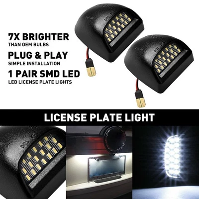 Luces LED de matrícula para 02-13 Avalanche 2009-2012 Traverse 00-06 GMC Yukon Foto 1 de 4