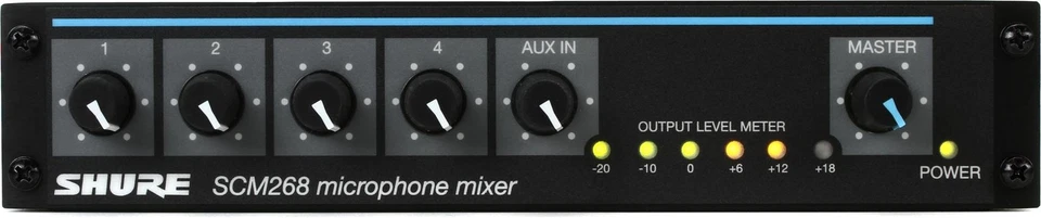 Mezclador de micrófono de 4 canales SHURE SCM268 Foto 1 de 1