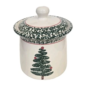 Bizzirri Furio Christmas Tree Cookie Jar with Lid Canister Made in Italy - Picture 1 of 5