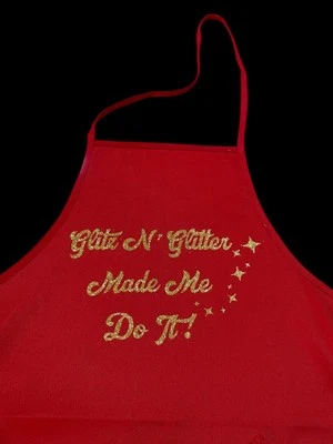 Adult (M) 19" x 28" Personalized Glitz N' Glitter Apron - Image 1 of 3
